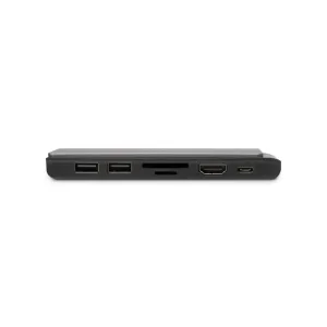 Moshi Symbus Mini 7-i-1 USB-C-hubb med HDMI, Ethernet, USB-A och kortplatser i mattsvart