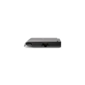 Moshi Symbus Mini 7-i-1 USB-C-hubb med mattsvart och grå finish, med USB-C- och Ethernet-portar