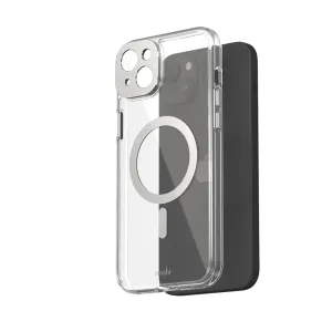 Moshi iGlaze transparent iPhone 15 Plus-skal med ringdesign, upphöjt kameraskydd och slimmad passform