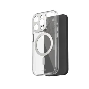 Moshi iGlaze transparent iPhone 15 Pro-skal med ring i MagSafe-stil och upphöjt kameraskydd
