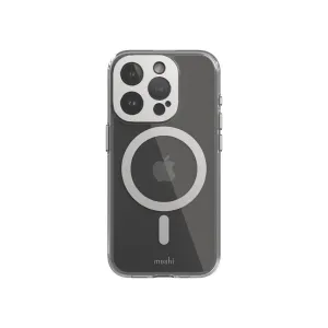 Moshi iGlaze transparent skyddsfodral för iPhone 15 Pro med MagSafe-liknande justering och kamerautskärning
