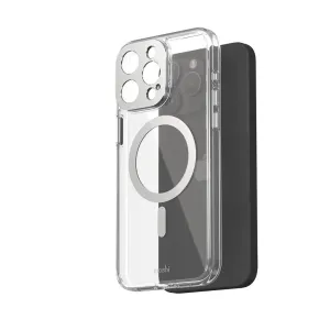 Moshi iGlaze genomskinligt skal för iPhone 15 Pro Max med MagSafe-ring, kameraskydd och knappskydd