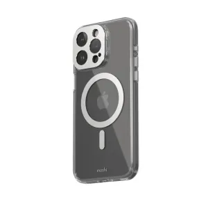 Moshi iGlaze genomskinligt ultratunt skal för iPhone 15 Pro Max med ring i MagSafe-stil och kameraskydd