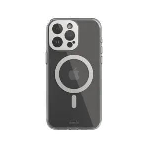 Moshi iGlaze genomskinligt skal för iPhone 15 Pro Max med ring i MagSafe-stil och kamerautskärning