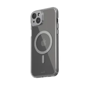 Moshi iGlaze transparent skyddsfodral för iPhone 15 Plus med ring i MagSafe-stil och kamerautskärning