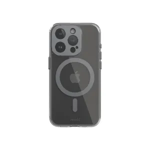 Moshi iGlaze transparent skyddsfodral för iPhone 15 Pro med MagSafe-ring och upphöjt kameraskydd