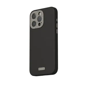 Moshi Napa svart stötsäkert skal för iPhone 15 Pro Max med texturerad yta och upphöjd kamerautskärning