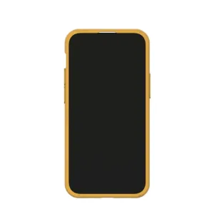Pela Classic Hive Edition gult skal för iPhone 13 mini med svart öppning framtill och knappskydd