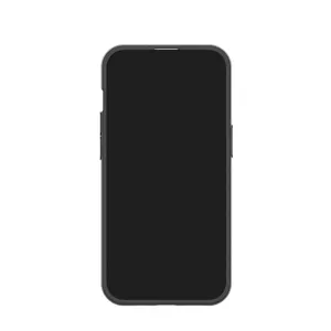 Pela Classic-skal för iPhone 13 i svart, med upphöjda kanter och utskärningar för sidoknappar som skyddar telefonen