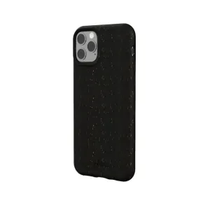 Pela Slim komposterbart iPhone 11 Pro-skal i svart med spräcklig finish och upphöjd kamerautskärning