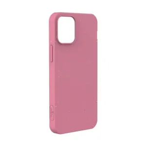 Pela tunt komposterbart skal till iPhone 12 mini i rosa med spräcklig finish och stor kamerautskärning