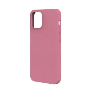 Pela Slim komposterbart skal för iPhone 12 mini i rosa med matt, prickig yta och kamerautskärning