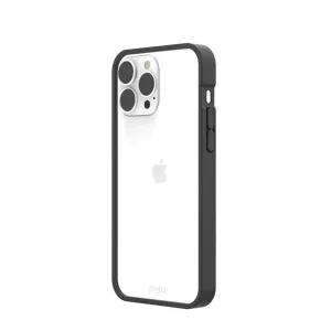 Pela Clear Case för iPhone 13 Pro Max med transparent baksida och svart stötabsorberande kant