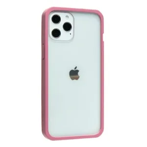 Pela Clear iPhone 12 Pro Max-skal med transparent baksida och rosa ram för skydd av telefonen