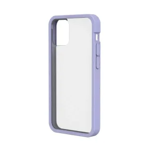 Pela transparent skal för iPhone 12 mini med transparent baksida och lavendelfärgad skyddsram