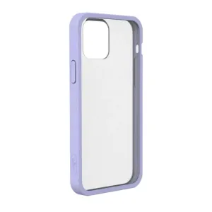 Pela transparent mobilskal för iPhone 12/12 Pro med lavendelfärgad kant, kamerautskärning och knappöppningar