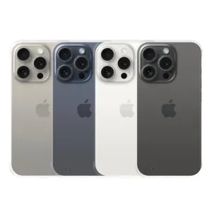 Just Mobile TENC Slim Fit-skal till iPhone 15 Pro Max i fyra färger, med en tunn profil och upphöjd kamerautskärning