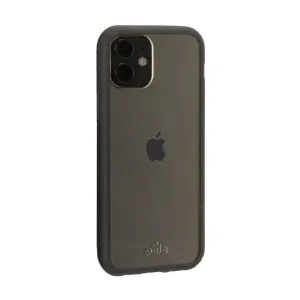 Pela Clear-skal för iPhone 11 Pro med transparent baksida och mörk ram, bakifrån