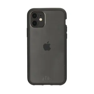 Pela Clear komposterbart skal för iPhone 11 Pro, transparent telefonskal med mörk skyddsram och upphöjda kanter