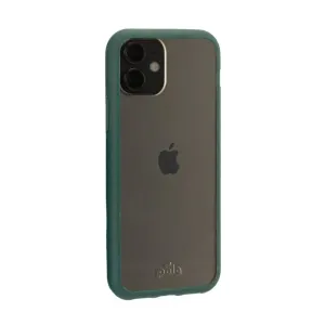 Pela Clear-skal för iPhone 11 med gröntonad kant och transparent baksida på vit bakgrund