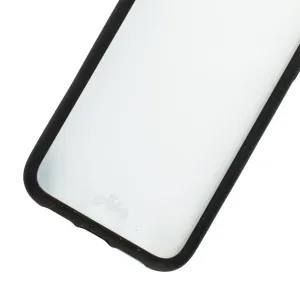 Pela genomskinligt komposterbart skal för iPhone 11 Pro med svart ram och transparent baksida
