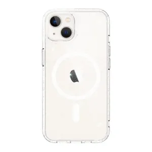 Just Mobile TENC genomskinligt iPhone 14-skal med MagSafe-ring, upphöjda kanter och kamerautskärning