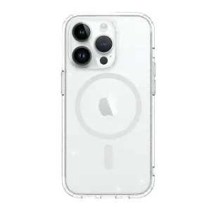 Just Mobile TENC MagSafe-skal för iPhone 14 Pro, transparent baksida med MagSafe-ring och upphöjd kamerautskärning