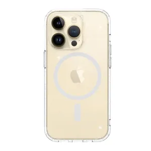 Just Mobile TENC MagSafe-skal till iPhone 14 Pro, klar slimmad design med MagSafe-ring och upphöjt kameraskydd