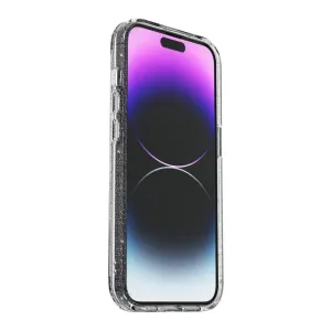 Just Mobile TENC MagSafe-skal för iPhone 14 Pro, transparent glittrigt skyddsskal med upphöjda kanter och knappskydd