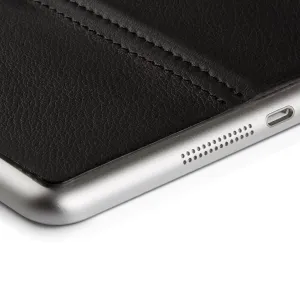 Twelve South SurfacePad svart läderfodral för iPad mini 4, med texturerad narv och sydd söm.
