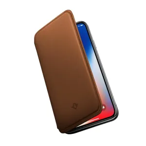 Twelve South SurfacePad läderfodral i cognac för iPhone X med sydda kanter och slimmad profil