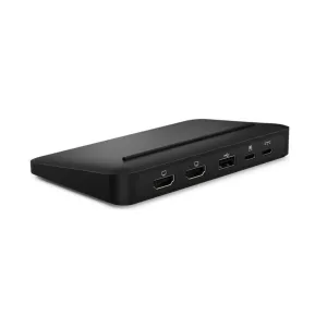 Brydge Stone Lite svart USB-C-multiporthubb med HDMI-, USB-C- och USB-A-portar för dockning med dubbla 4K-skärmar