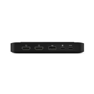 Brydge Stone Lite svart USB-C-multiporthubb med HDMI-, USB-A- och USB-C-portar för dockning med dubbla 4K-skärmar