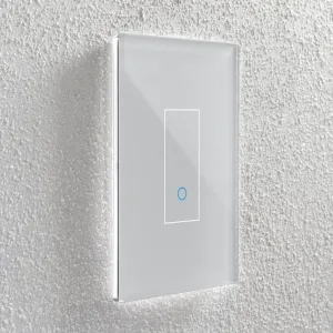 Iotty Smart Switch vit väggmonterad touchströmbrytare för Wi-Fi-styrning av belysning utan hubb