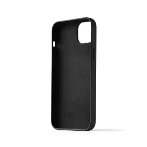 Mujjo svart plånboksfodral i läder för iPhone 15 Plus och 14 Plus med kamerautskärning