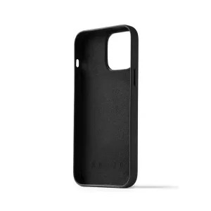 Mujjo svart plånboksfodral i läder för iPhone 14 Pro Max med slimmad profil och upphöjd kamerautskärning