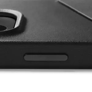 Mujjo svart plånboksfodral i läder för iPhone 14 Pro Max med kortficka och upphöjd kamerakant