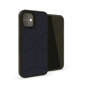 Pipetto Origami Snap Case för iPhone 12 Mini i mörkblått och svart med geometrisk design med vikta former