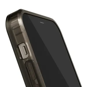 Pipetto Origami Snap Case för iPhone 12 Pro Max i svart, med upphöjd kant och genomskinlig skyddsfinish