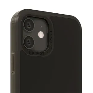 Pipetto Origami Folio Case för iPhone 12/12 Pro i svart med upphöjd kamerautskärning och sidoknappsskydd