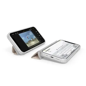 Pipetto Origami Folio iPhone 12 Pro Max-skal med utfällbart stöd för handsfree-visning i liggande läge