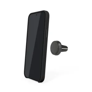 Pipetto svart iPhone 12 Mini-skal med magnetiskt fästtillbehör, visat mot en vit bakgrund
