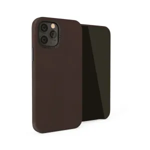 Pipetto brunt läderfodral för iPhone 12/12 Pro med magnetiskt fäste och minimalistisk premiumdesign