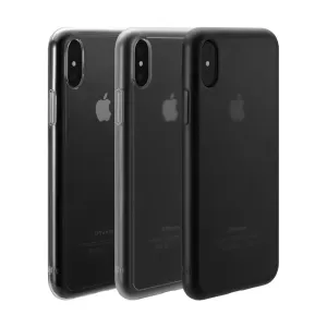 Just Mobile TENC iPhone X/XS-skal visade bakifrån med utskärningar för bakre kamera och slimmad profil