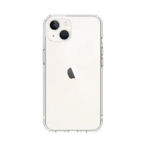 Just Mobile TENC Air genomskinligt iPhone 14-skal med upphöjd kamerakant och stöd för trådlös laddning