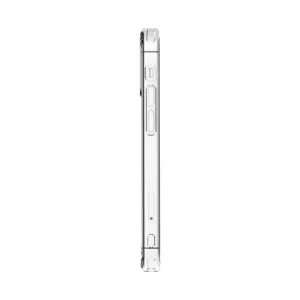 Just Mobile TENC Air genomskinligt iPhone 14-skal, tunt transparent stöttåligt skal med knappskydd