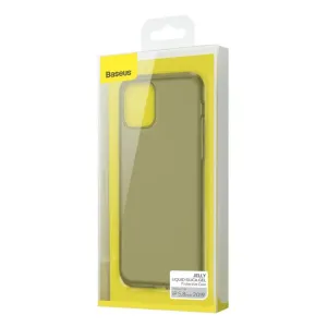 Baseus silikonfodral för iPhone 11 Pro i butiksförpackning, olivgrönt med genomskinlig kamerautskärning