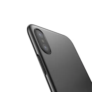 Baseus Wing Case för iPhone XS Max, tunt svart matt skyddsskal med kamerautskärning
