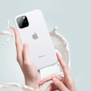 Baseus silikonskal för iPhone 11 Pro Max i vitt, med ett slätt skyddande bakskal med kamerautskärning.