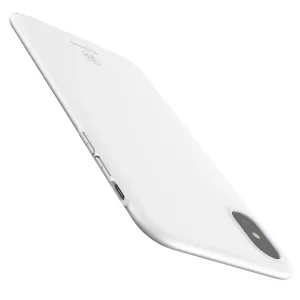 Baseus iPhone X/XS-skal i vitt, slimmat matt telefonskal i PC med utskärningar för kamera och knappar